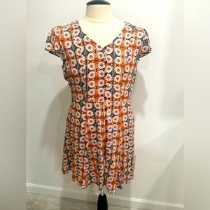 Cap sleeve button up floral dress